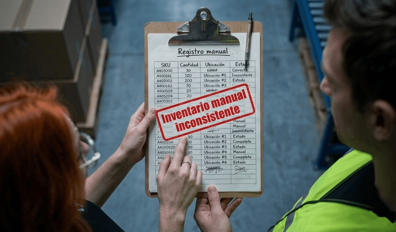 Inconsistent manual inventory log on paper